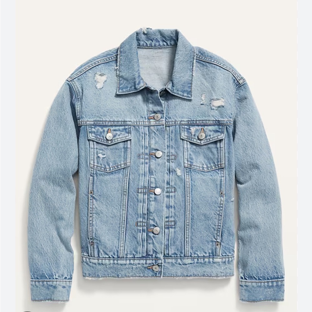 Old Navy Distressed Denim Jacket